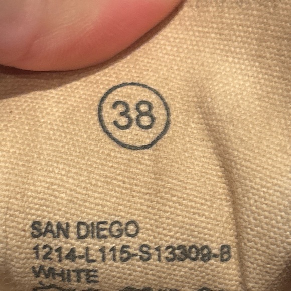 White Sneakers with Red Laces - Picture 3 of 3